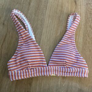 Rhythm. Cove Stripe Tall Tri Bikini Top in Lilac